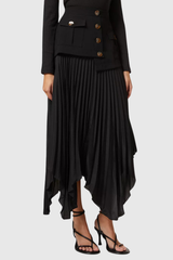 Accorsa Deconstruct Mesh Ruch Skirt In Black