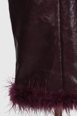 Adagio Deconstruct Faux Fur Leather Skirt