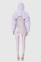 Adanna Asymmetric Short Cotton Jacket In Purple
