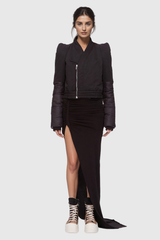 Adriel Deconstruct Zipper Fringe Cotton Jacket
