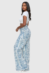 Adrius Ruch Torn Fringe Jeans In Blue