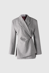 Agost Stripe Asymmetric Blazer