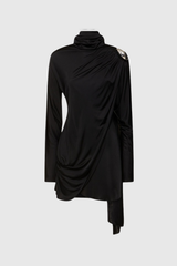 Agu Ruch Fringe Mini Dress In Black