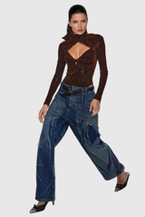 Ahulani Lace Up Cutout Bodysuit