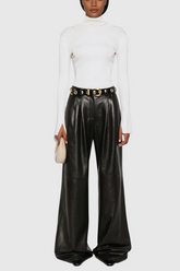 Aiattaua Leather Wide Pants
