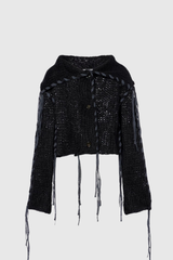 Aideen Fringe Cutout Knit Short Top