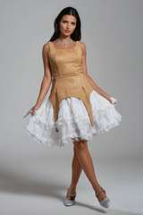 Ailis Ruffle Lace Sleeveless Mini Dress