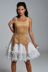 Ailis Ruffle Lace Sleeveless Mini Dress