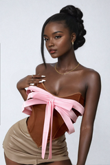 Ake Bow Strapless Deconstruct Top