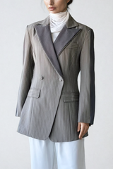 Alef Stripe Lapel Blazer