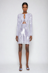 Ålesund Sequin Cutout Lace Up Mini Dress