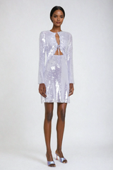 Ålesund Sequin Cutout Lace Up Mini Dress