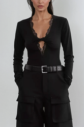 Aletha Lace Plunge Bodysuit