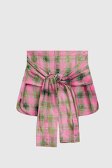 Aliyus Grid Lace Up Skirt