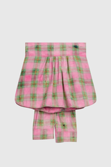 Aliyus Grid Lace Up Skirt