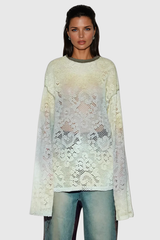 Aliza Lace Cutout Long Sleeve Top