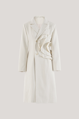 Allard Flower Ruffle Denim Coat