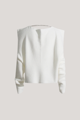 Alston Chain Cutout Deconstruct Knit Top