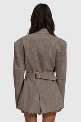 Alvan Grid Buckle Blazer