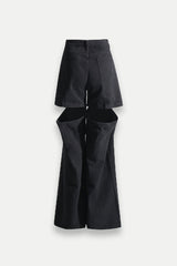 Amelia Cutout Denim Jeans In Black