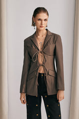 Arlette Lace Up Cutout Jacket