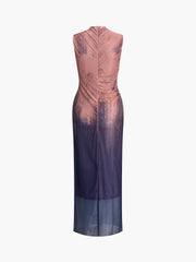 Tie-Dye Sleeveless Long Dress