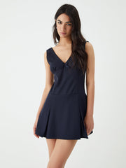 Minimalism V-Neck Short Dress