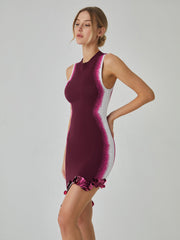 Asymmetry Hem with Glitter Decor Short Dress