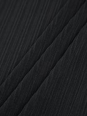 Solid Backless Pleated Midi Dress