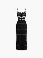 Paros Crochet Eyelet See Through Midi Dress