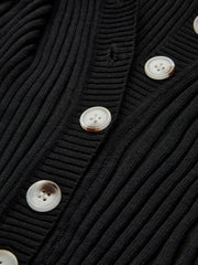 Knit Button Short Sleeve Slim Dress