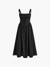 Elegant Sleeveless Square Neck Midi Dress