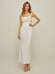 Satin Backless Long Dress