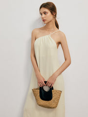 Asymmetrical Off-Shoulder Long Dress