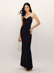 Backless Cami Fishtail Jersey Dress