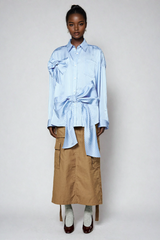Balthazar Bow Ruch Satin Shirt