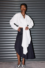 Cadence Ruch Lace Up Asymmetric Top