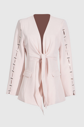 Chandler Cutout Plunge Lace Up Blazer