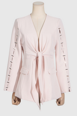 Chandler Cutout Plunge Lace Up Blazer