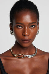 Cheyenne Round Asymmetric Earrings In Silver