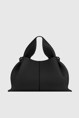 Christina Faux Fur Handbag In Black