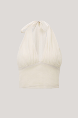 Della Ruch Backless Halter Neck Top