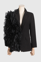Eiden Mesh Ruffle Blazer