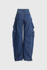 Emma Cargo Jeans In Blue