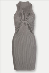 Stella Sleeveless Cutout Dress In Grey