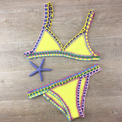 Sexy Bikinis Summer Women Swimsuit Hand Crocheted Bikini Set Swimwear Beach Bathing Suit Biquini Female Monokini
