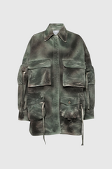 Haisley Pocket Camouflage Print Jacket