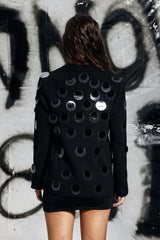 Hollis Sequin Plunge Blazer