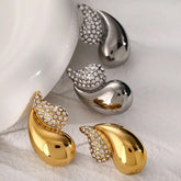 Double Layer Drop Rhinestones Earrings