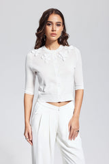 Laurie Flower Knit T Shirt